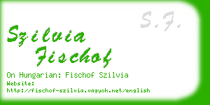 szilvia fischof business card